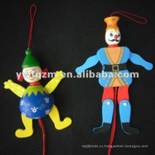 деревянный кукольный кукла с веревкой для детей игрушки
